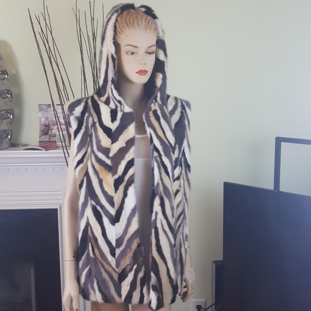 Hooded Mink Vest